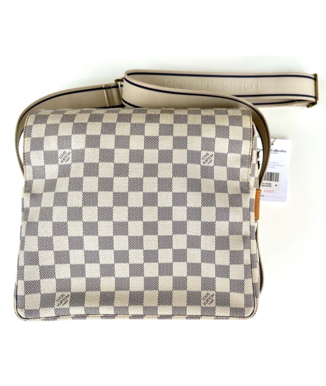 LOUIS VUITTON Бежевая кожаная сумка на плечо, фото 9