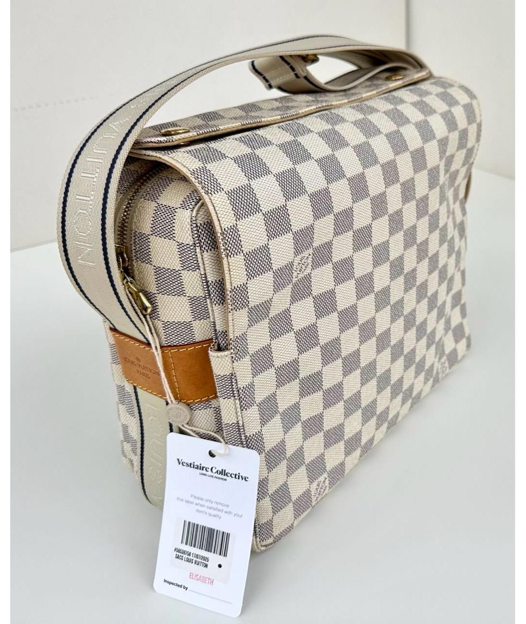 LOUIS VUITTON Бежевая кожаная сумка на плечо, фото 3