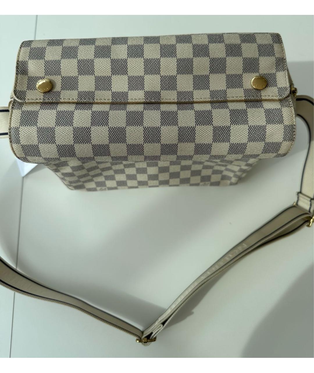 LOUIS VUITTON Бежевая кожаная сумка на плечо, фото 8