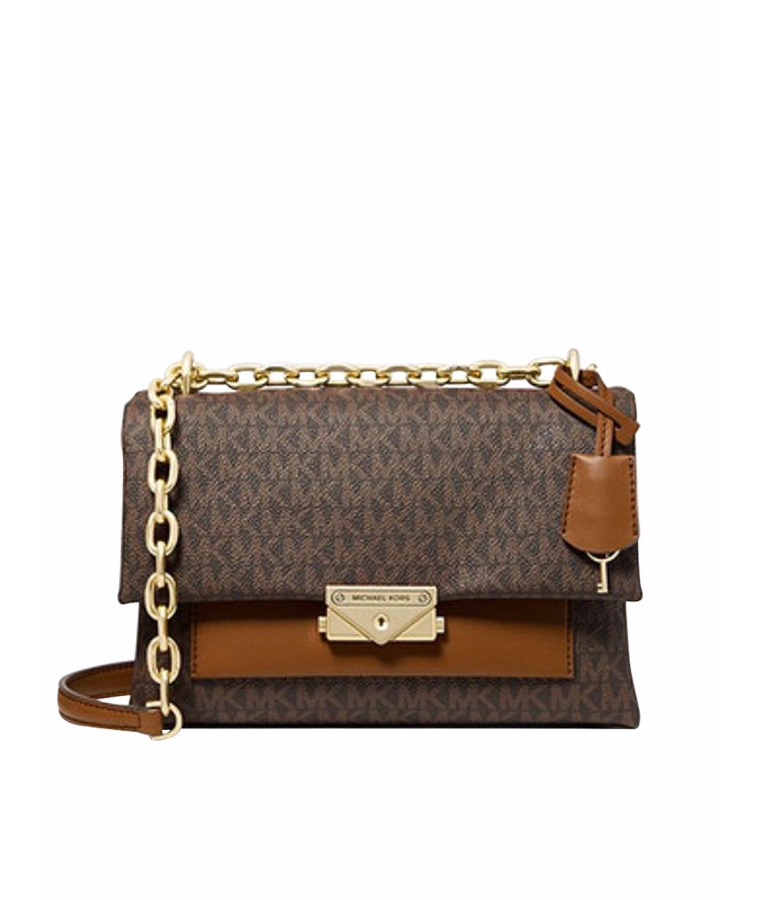 MICHAEL KORS Коричневая кожаная сумка через плечо, фото 1