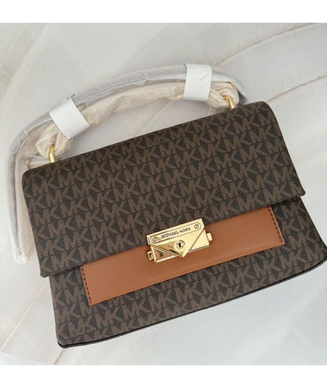 MICHAEL KORS Коричневая кожаная сумка через плечо, фото 3