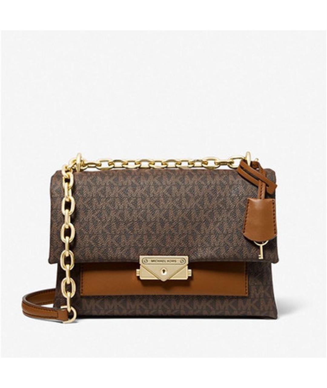MICHAEL KORS Коричневая кожаная сумка через плечо, фото 8