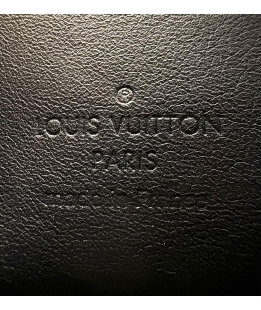 LOUIS VUITTON Черная кожаная сумка на плечо, фото 5