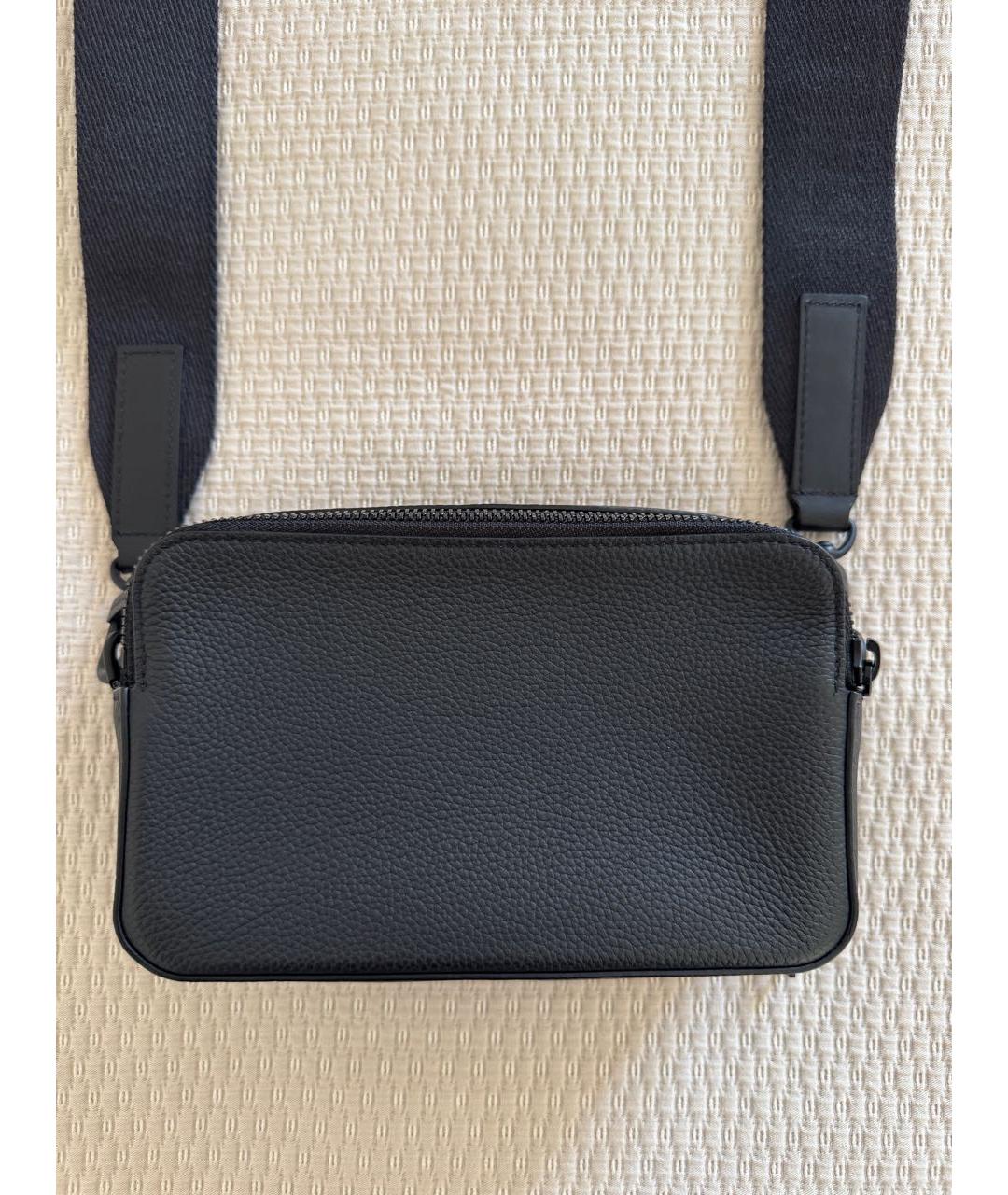 LOUIS VUITTON Черная кожаная сумка на плечо, фото 3