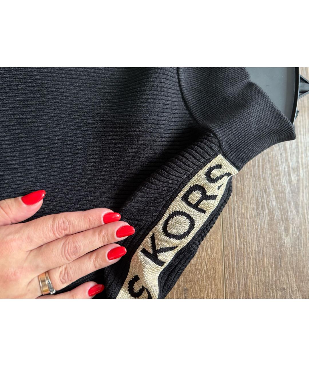 MICHAEL KORS Черное вискозное повседневное платье, фото 3