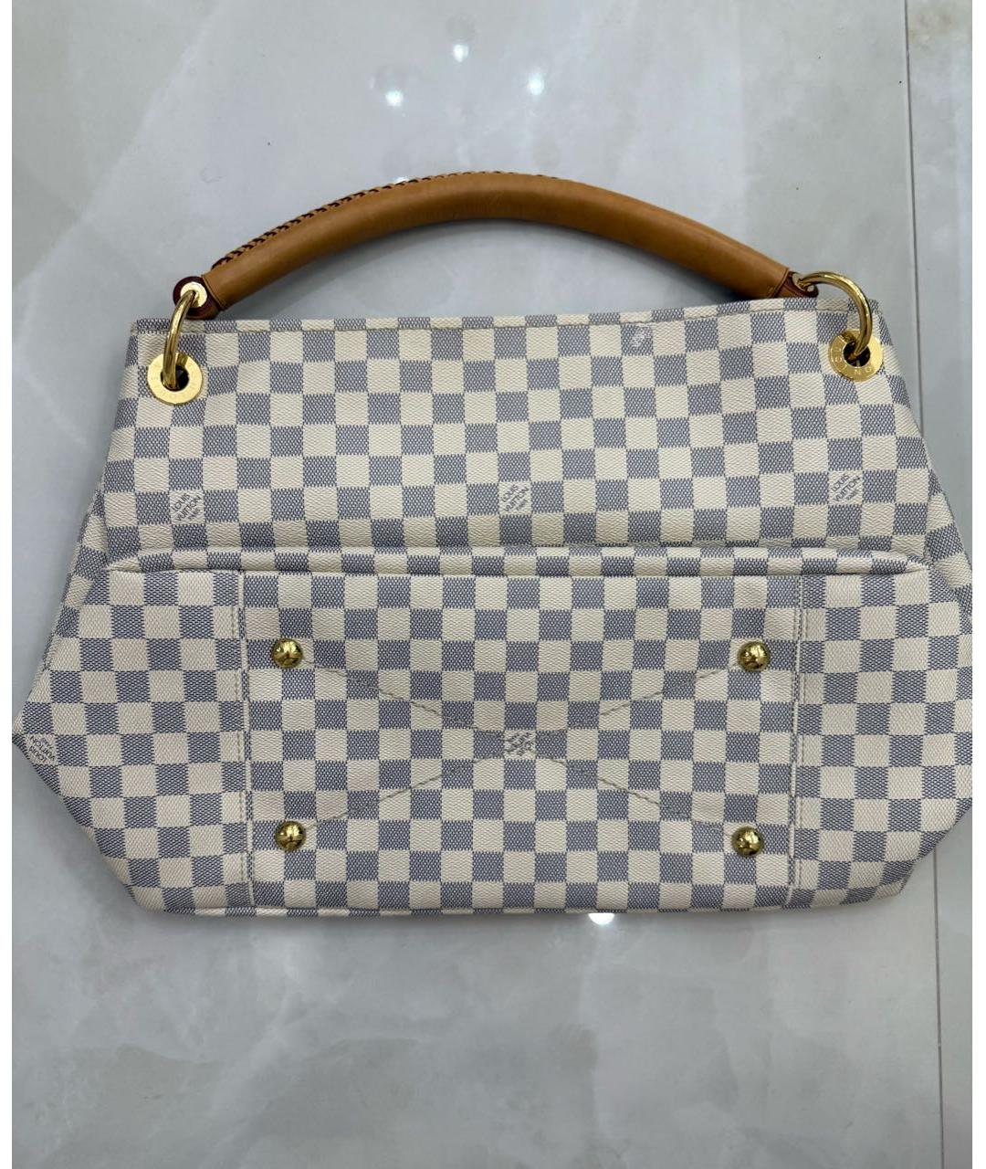 LOUIS VUITTON Серая кожаная сумка тоут, фото 3