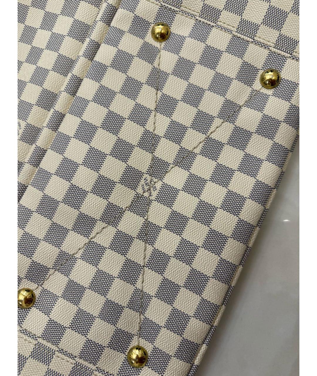 LOUIS VUITTON Серая кожаная сумка тоут, фото 6