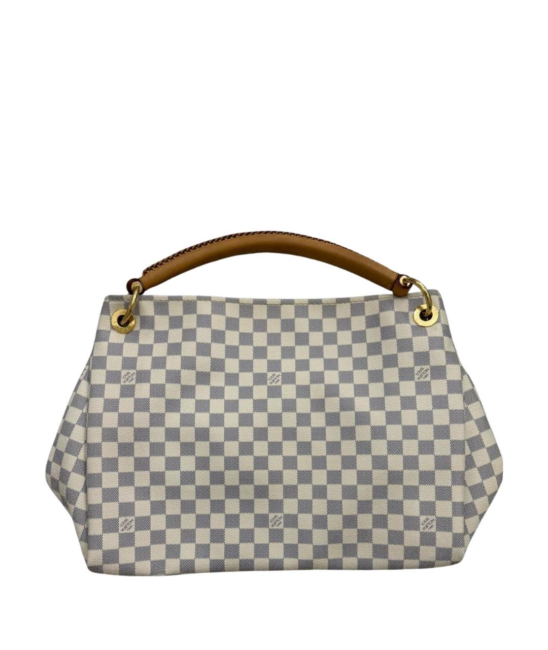 LOUIS VUITTON Серая кожаная сумка тоут, фото 7