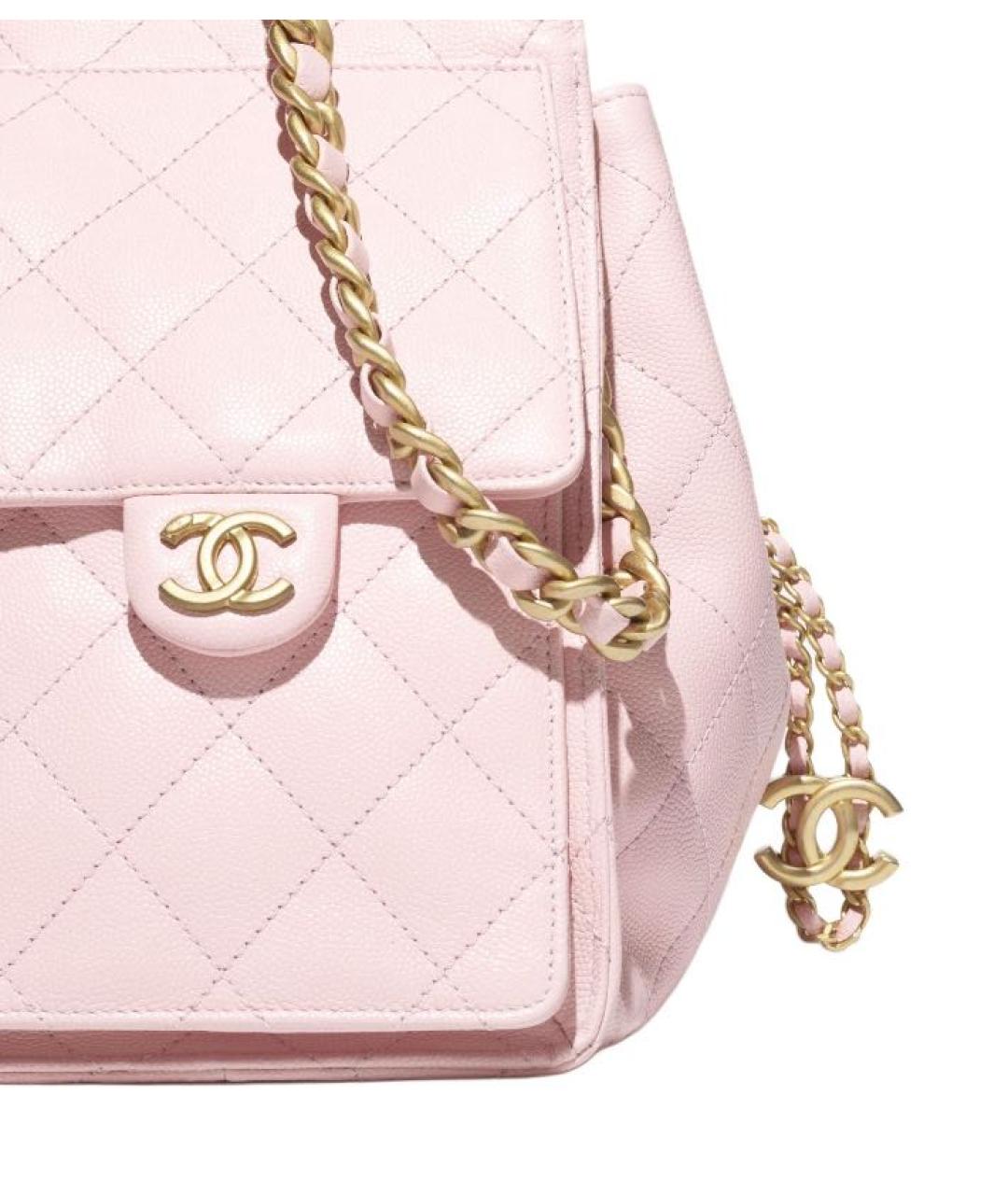 CHANEL Розовая кожаная сумка тоут, фото 4