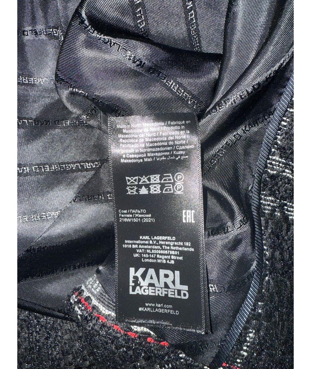 KARL LAGERFELD Черное пальто, фото 3