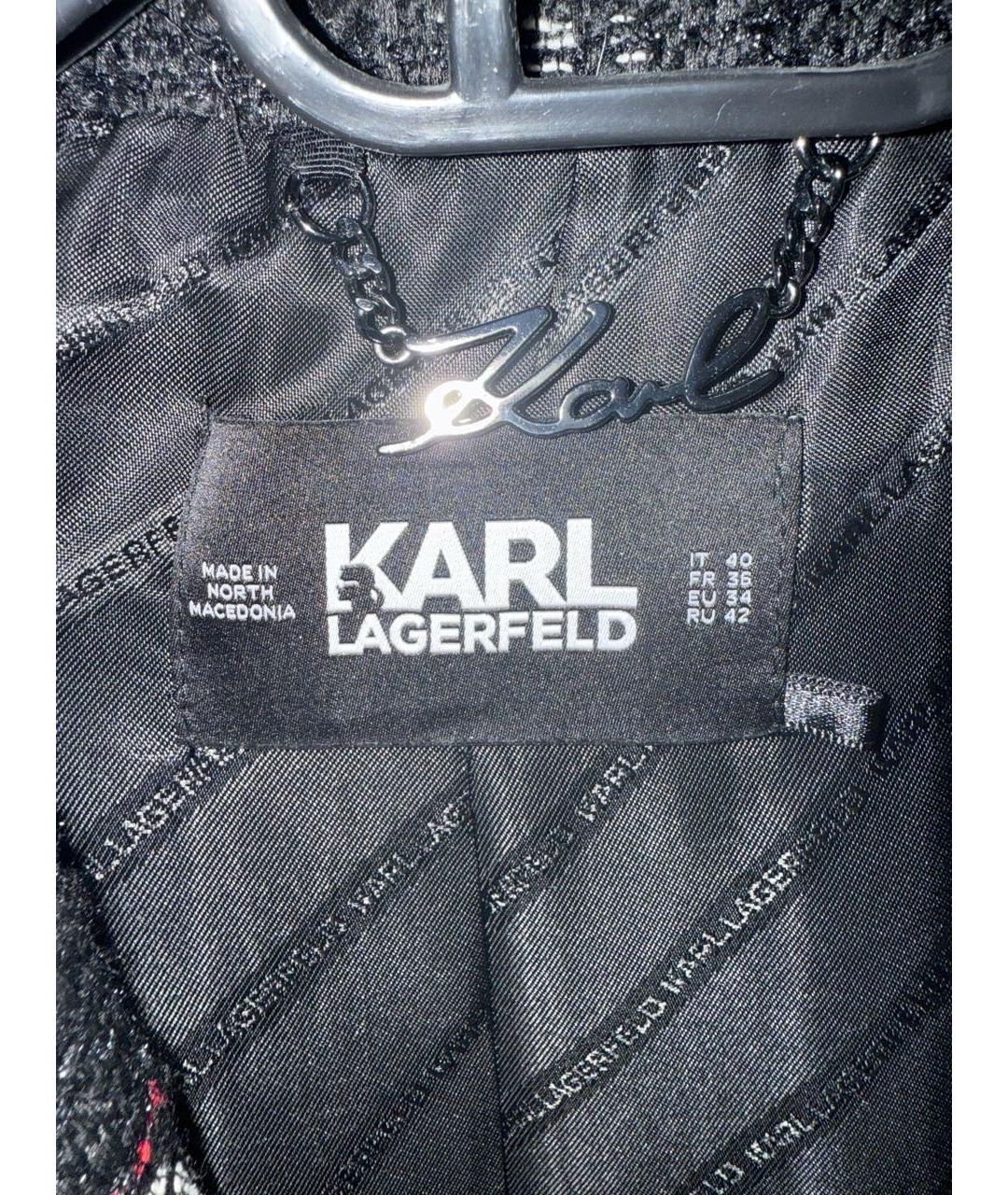 KARL LAGERFELD Черное пальто, фото 2