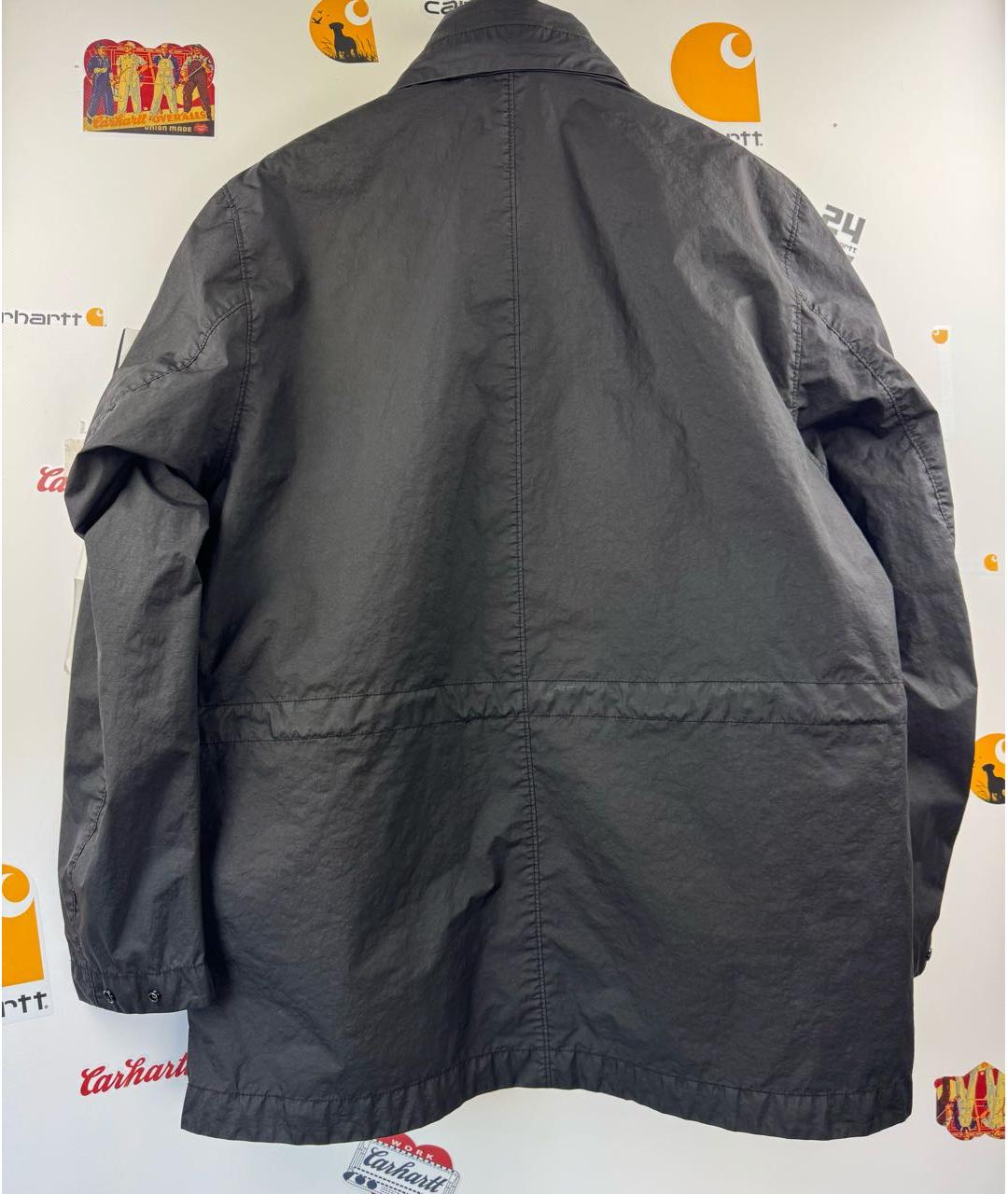 STONE ISLAND Черная полиуретановая куртка, фото 7