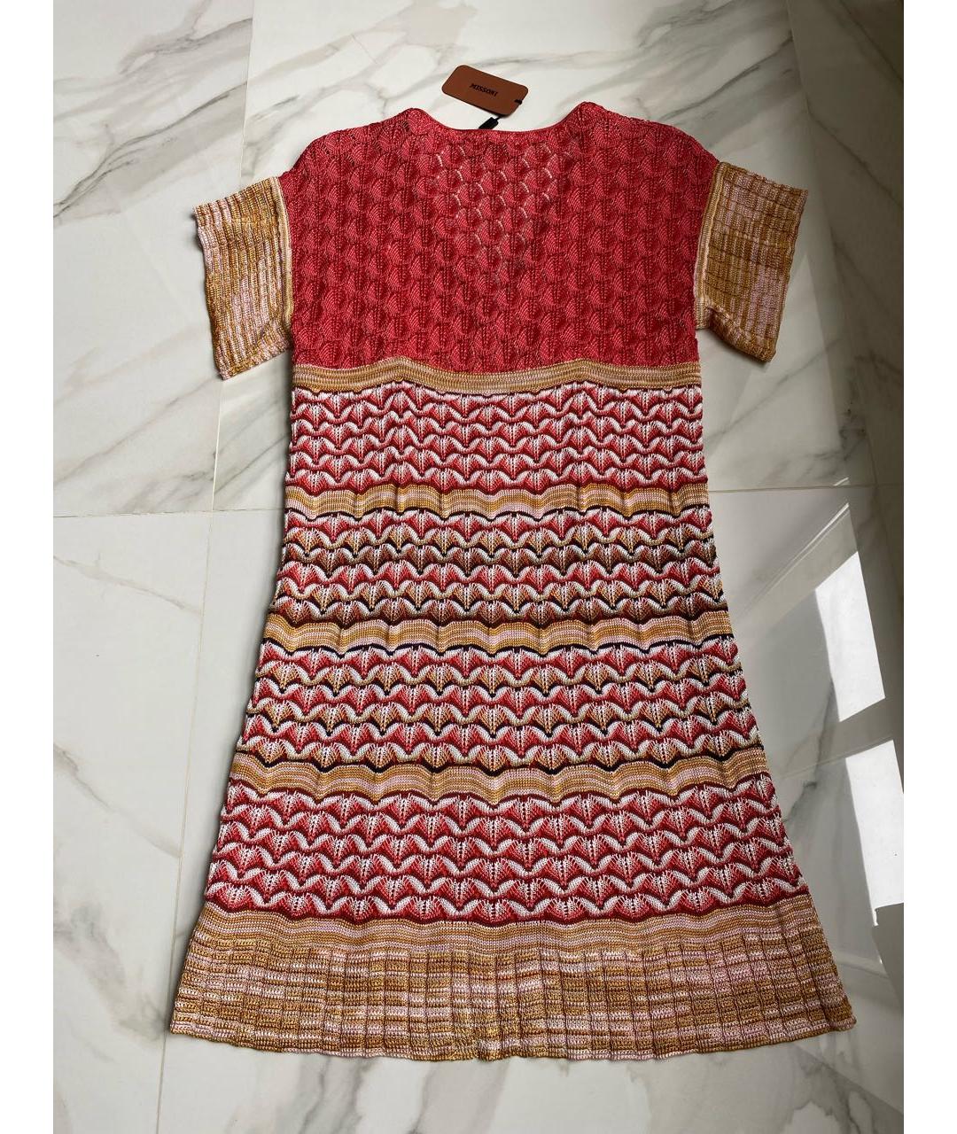 MISSONI Красное вискозное повседневное платье, фото 2