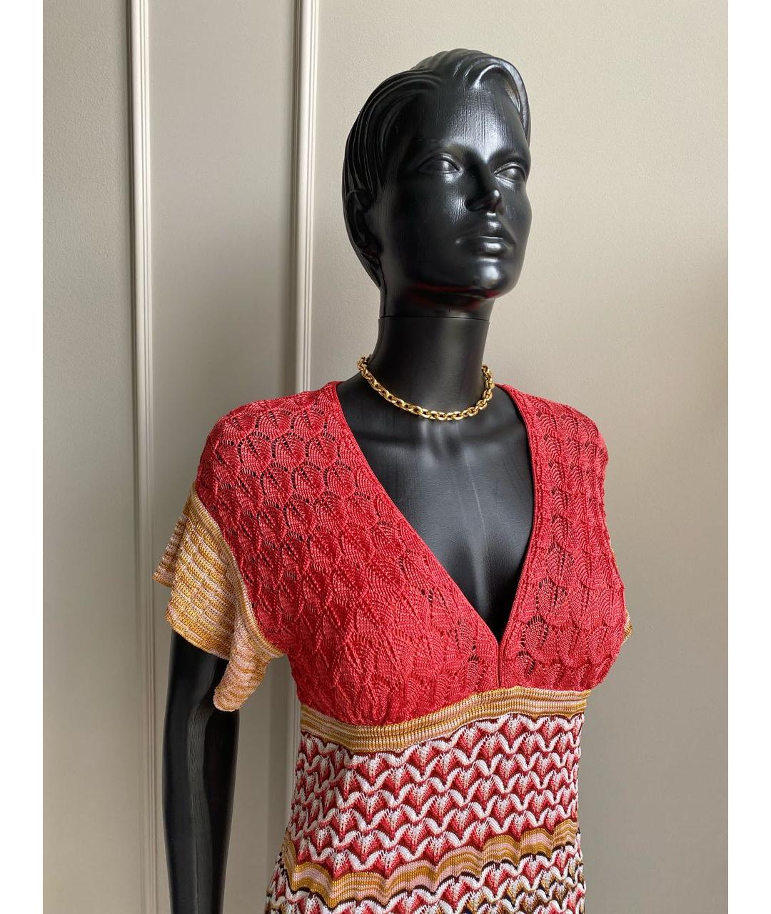 MISSONI Красное вискозное повседневное платье, фото 7