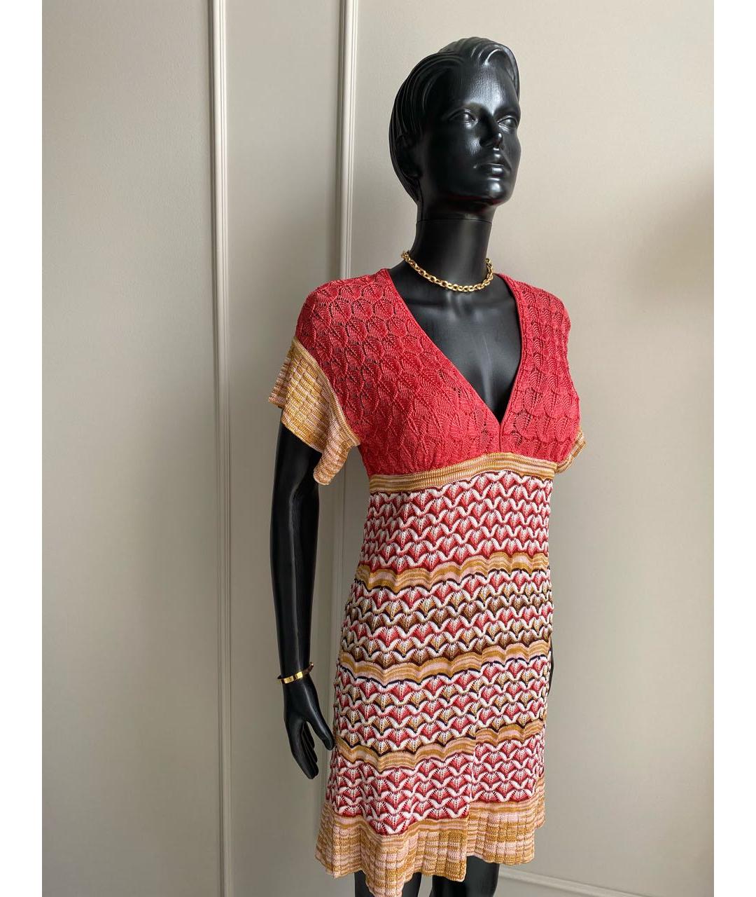 MISSONI Красное вискозное повседневное платье, фото 4