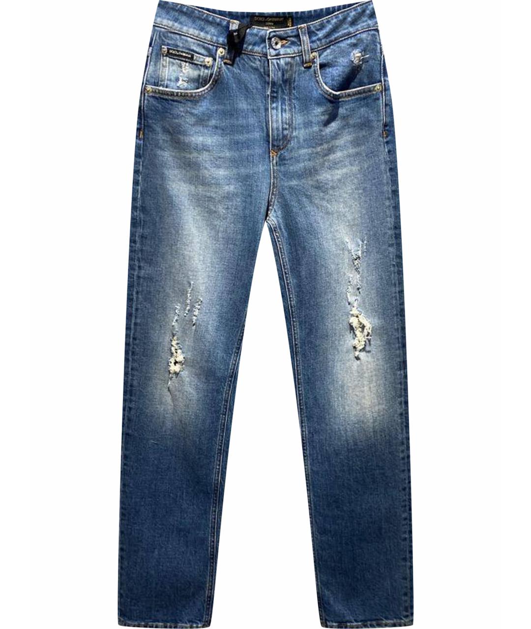 DOLCE&GABBANA Синие прямые джинсы, фото 1