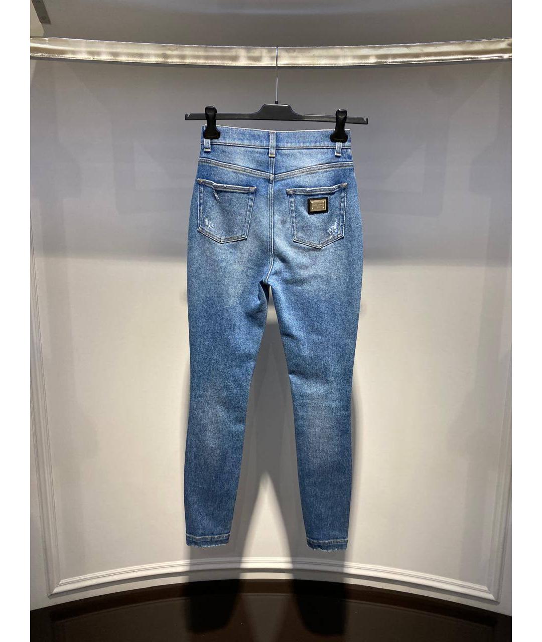 DOLCE&GABBANA Синие прямые джинсы, фото 2