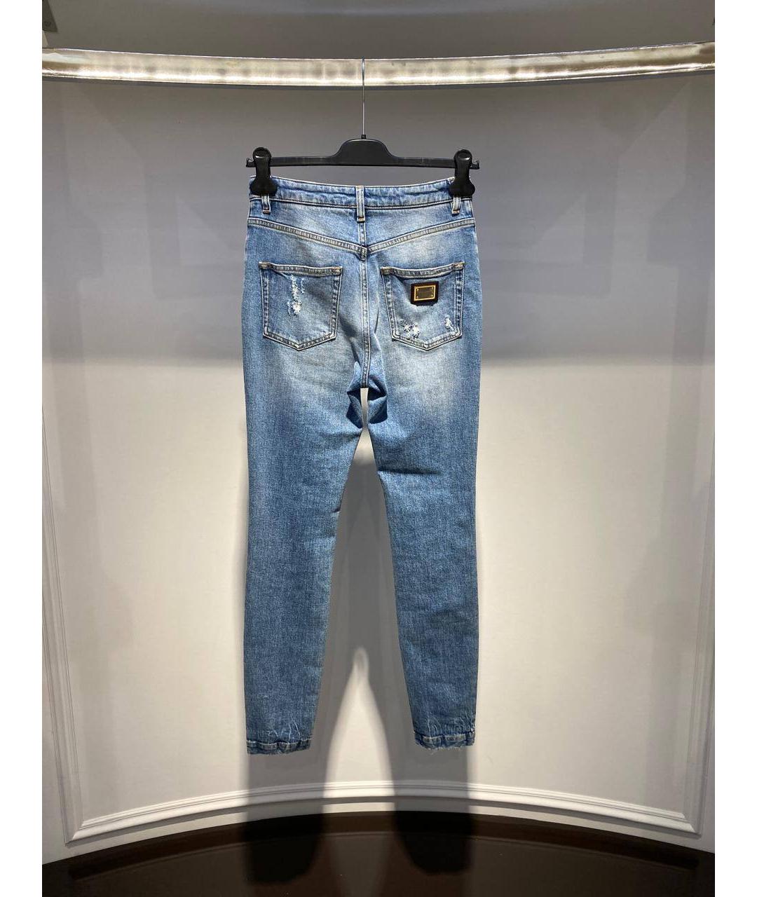 DOLCE&GABBANA Синие прямые джинсы, фото 2