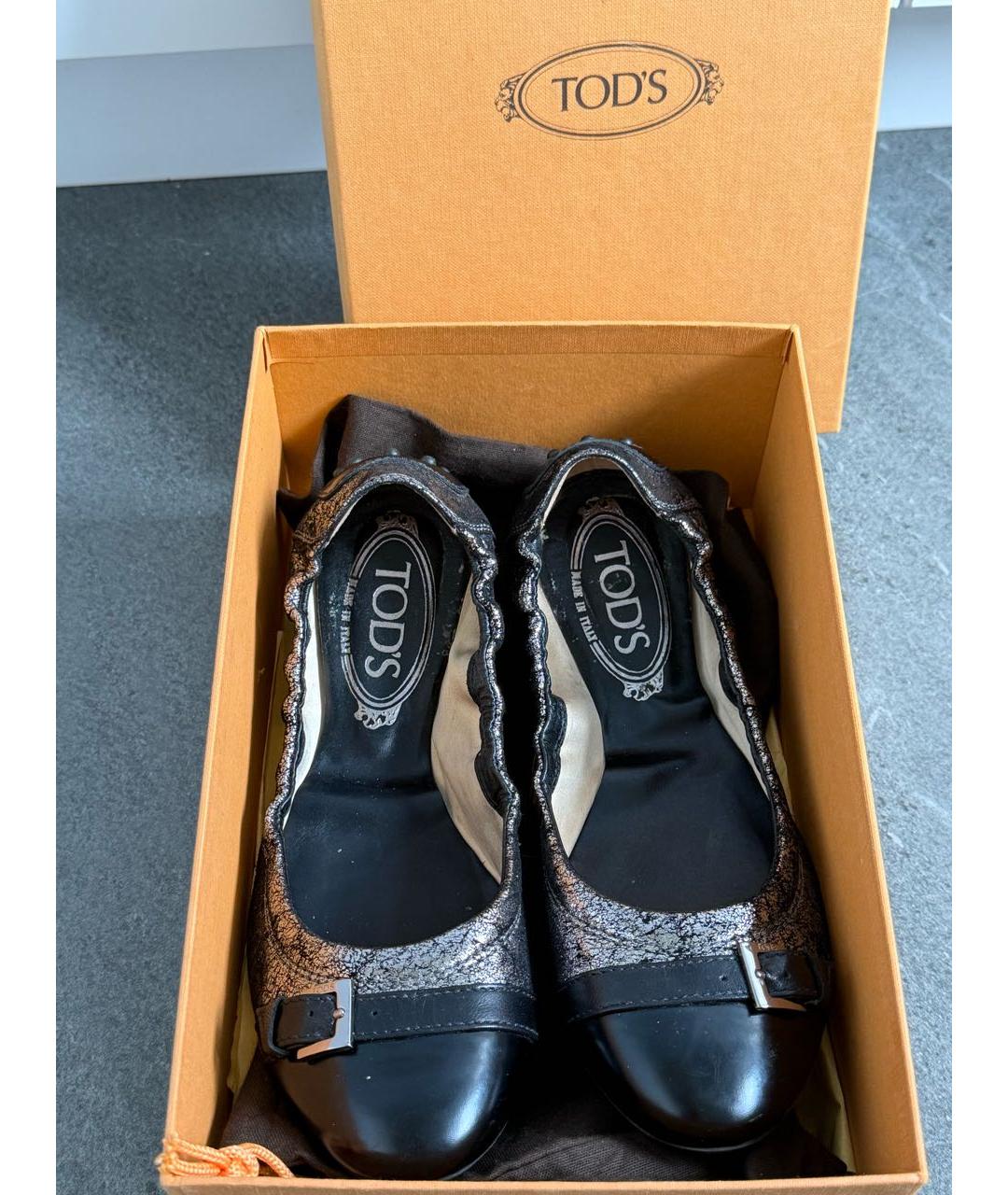 TOD'S Мульти кожаные балетки, фото 2
