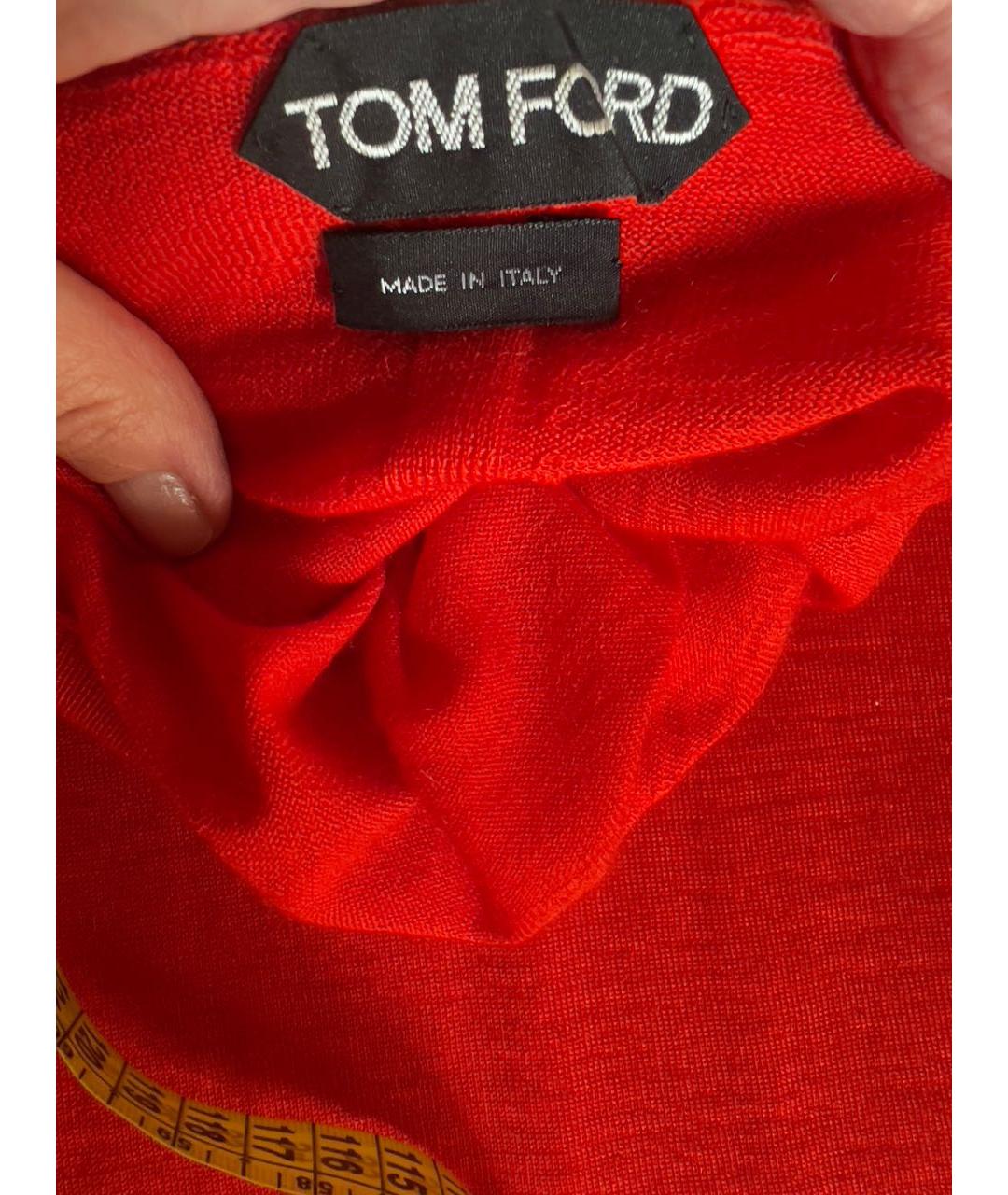 TOM FORD Красная кашемировая водолазка, фото 8