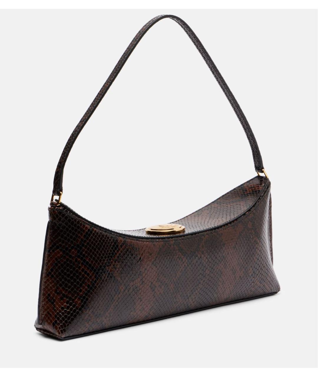 JACQUEMUS Коричневая кожаная сумка с короткими ручками, фото 2