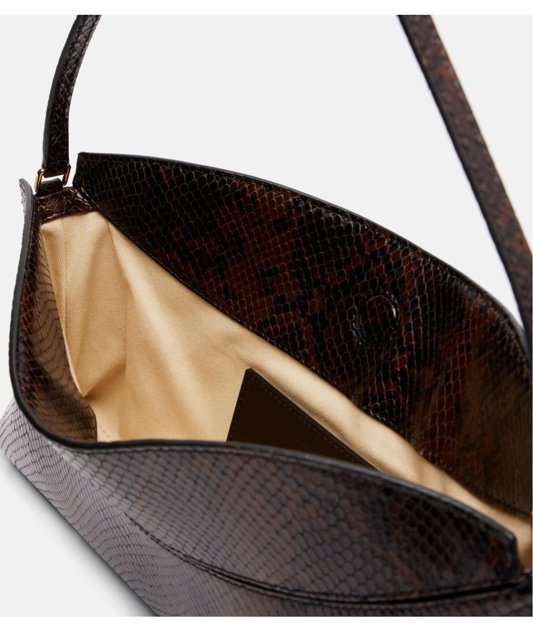 JACQUEMUS Коричневая кожаная сумка с короткими ручками, фото 3