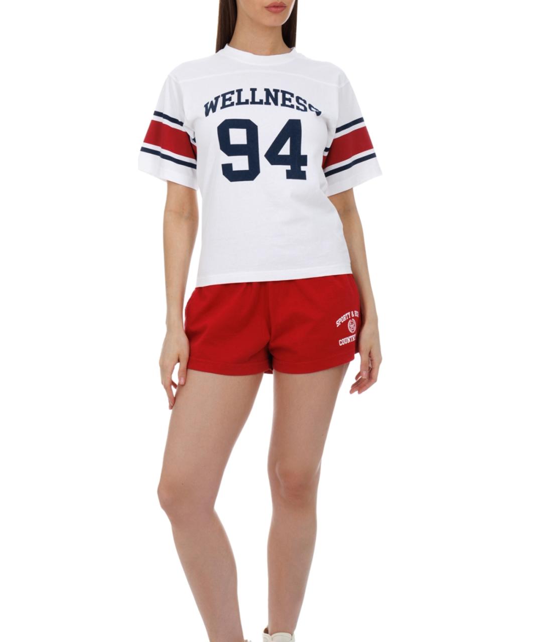 SPORTY AND RICH Красные хлопковые шорты, фото 5
