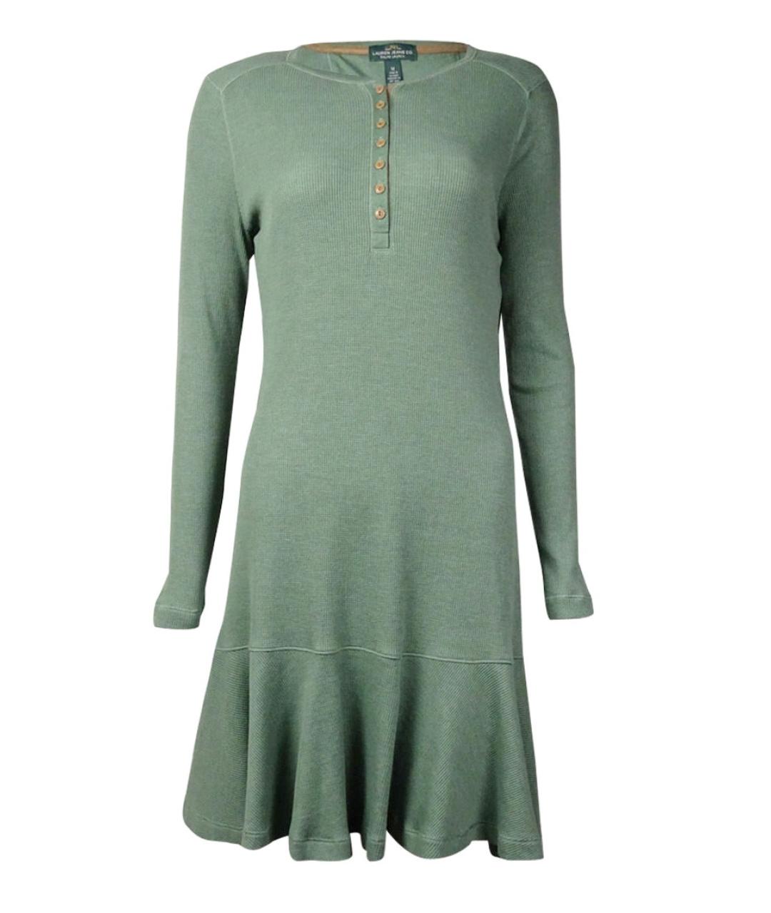 RALPH LAUREN Хаки хлопковое повседневное платье, фото 1