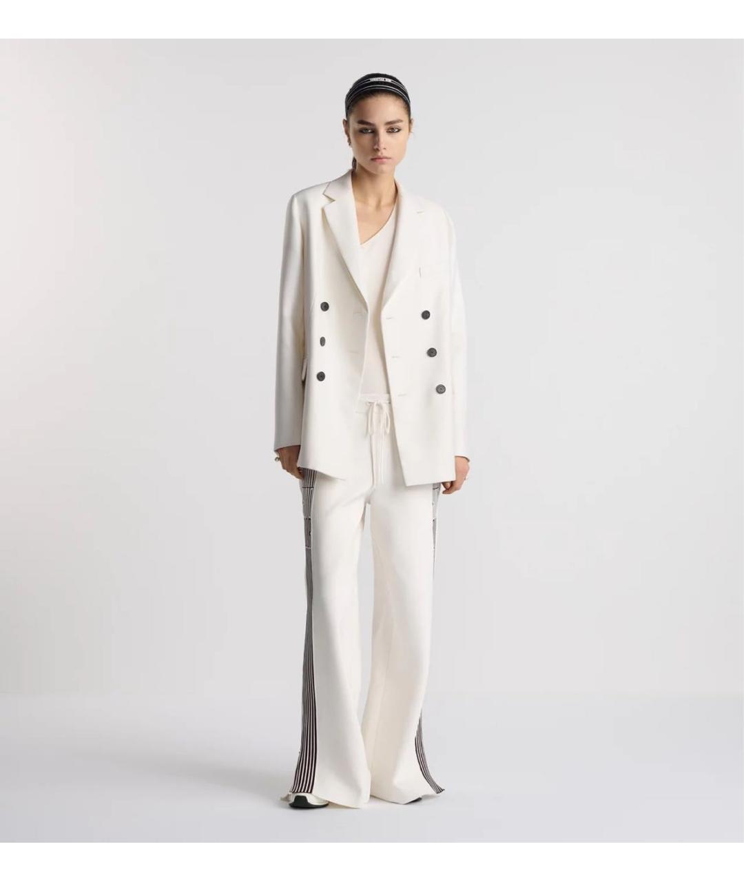 CHRISTIAN DIOR Белые брюки широкие, фото 4