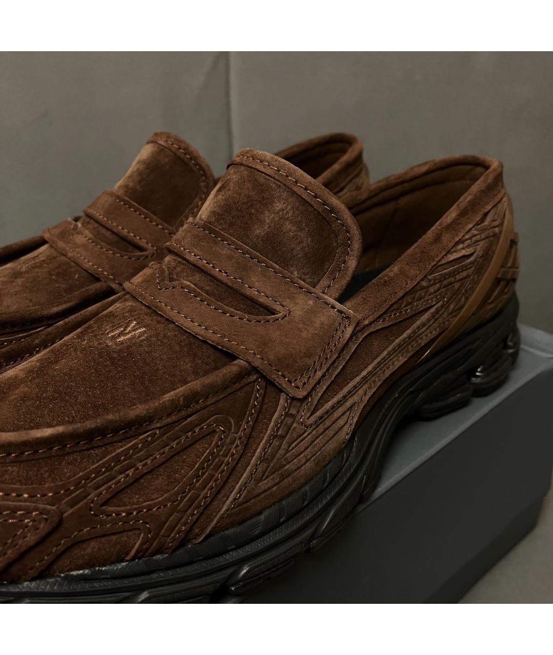 NEW BALANCE Коричневые замшевые низкие кроссовки / кеды, фото 5