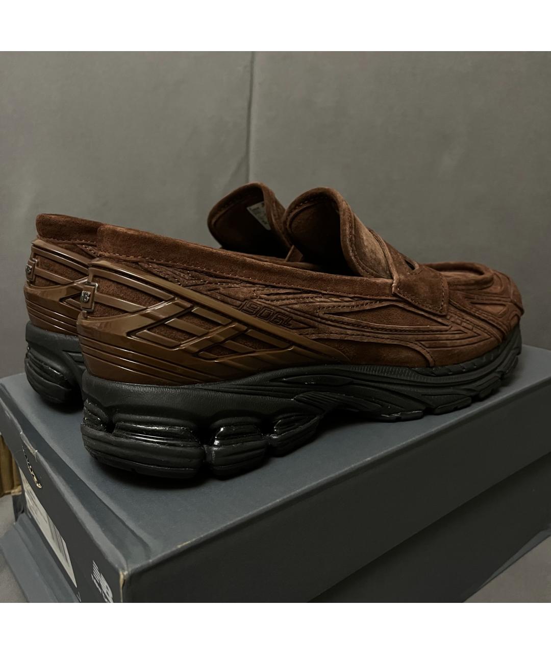 NEW BALANCE Коричневые замшевые низкие кроссовки / кеды, фото 6