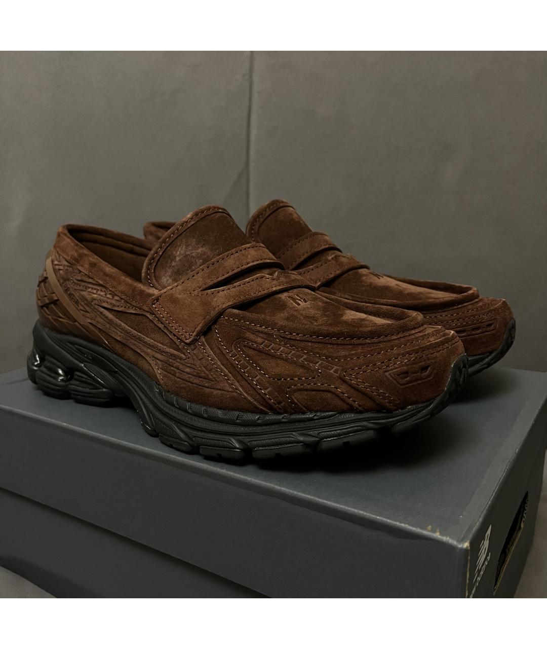 NEW BALANCE Коричневые замшевые низкие кроссовки / кеды, фото 3