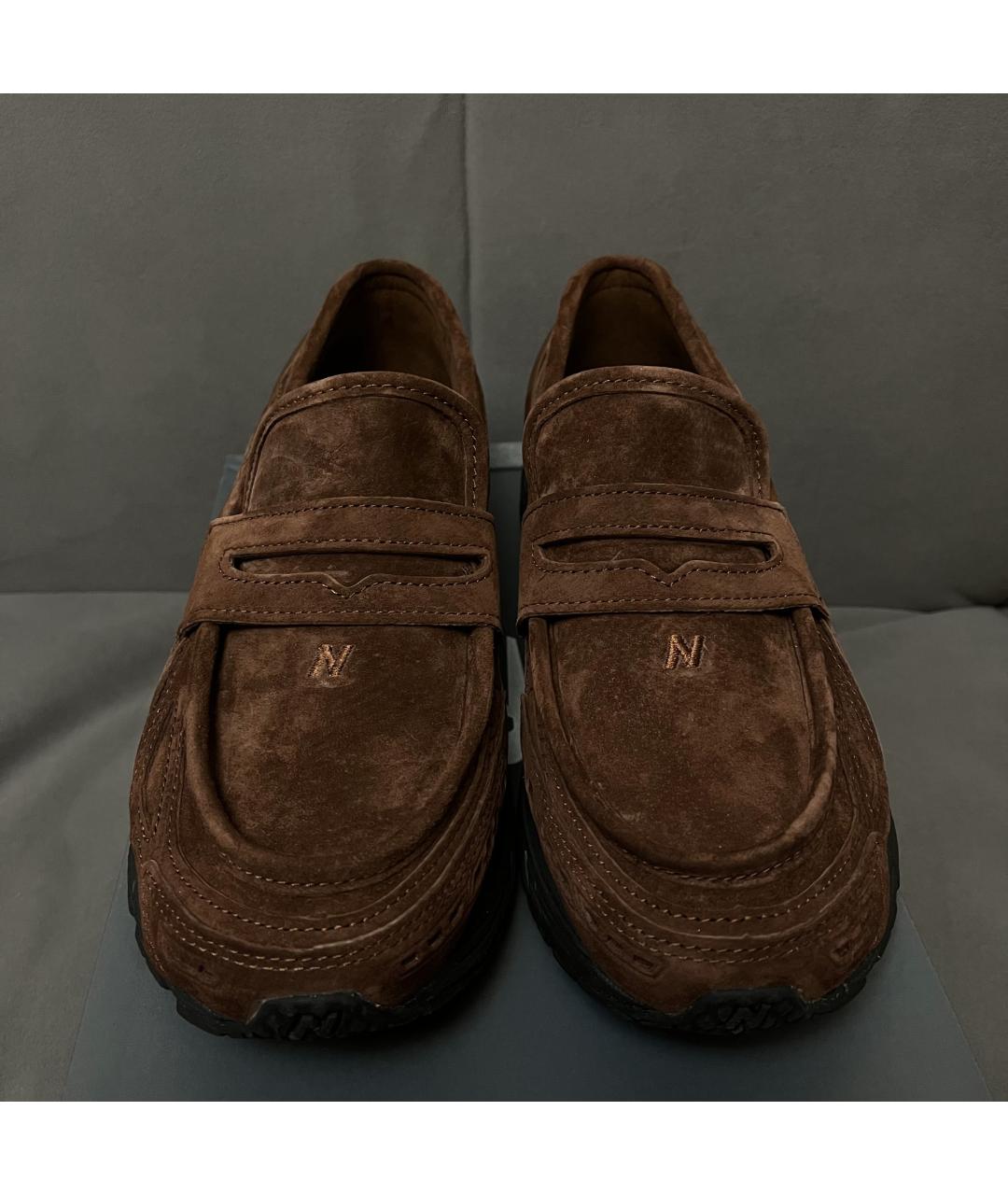 NEW BALANCE Коричневые замшевые низкие кроссовки / кеды, фото 4