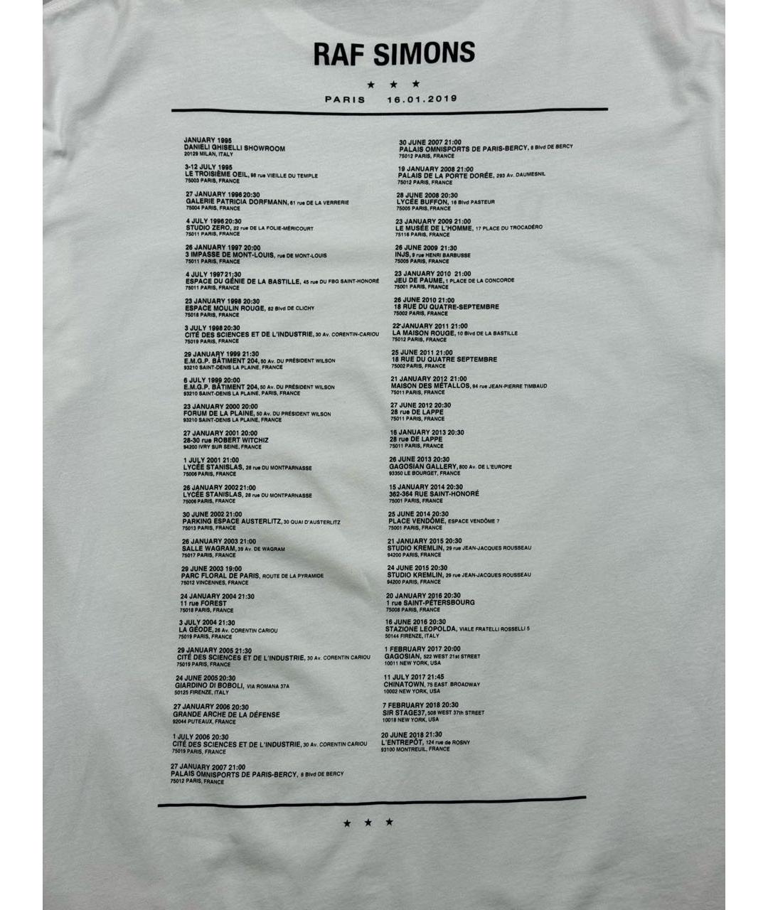 RAF SIMONS Белая хлопковая футболка, фото 6