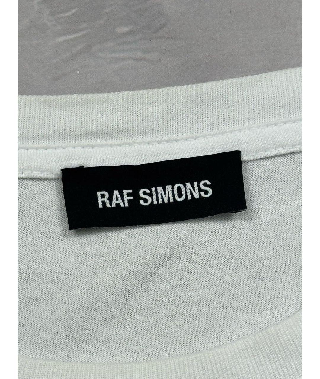 RAF SIMONS Белая хлопковая футболка, фото 7