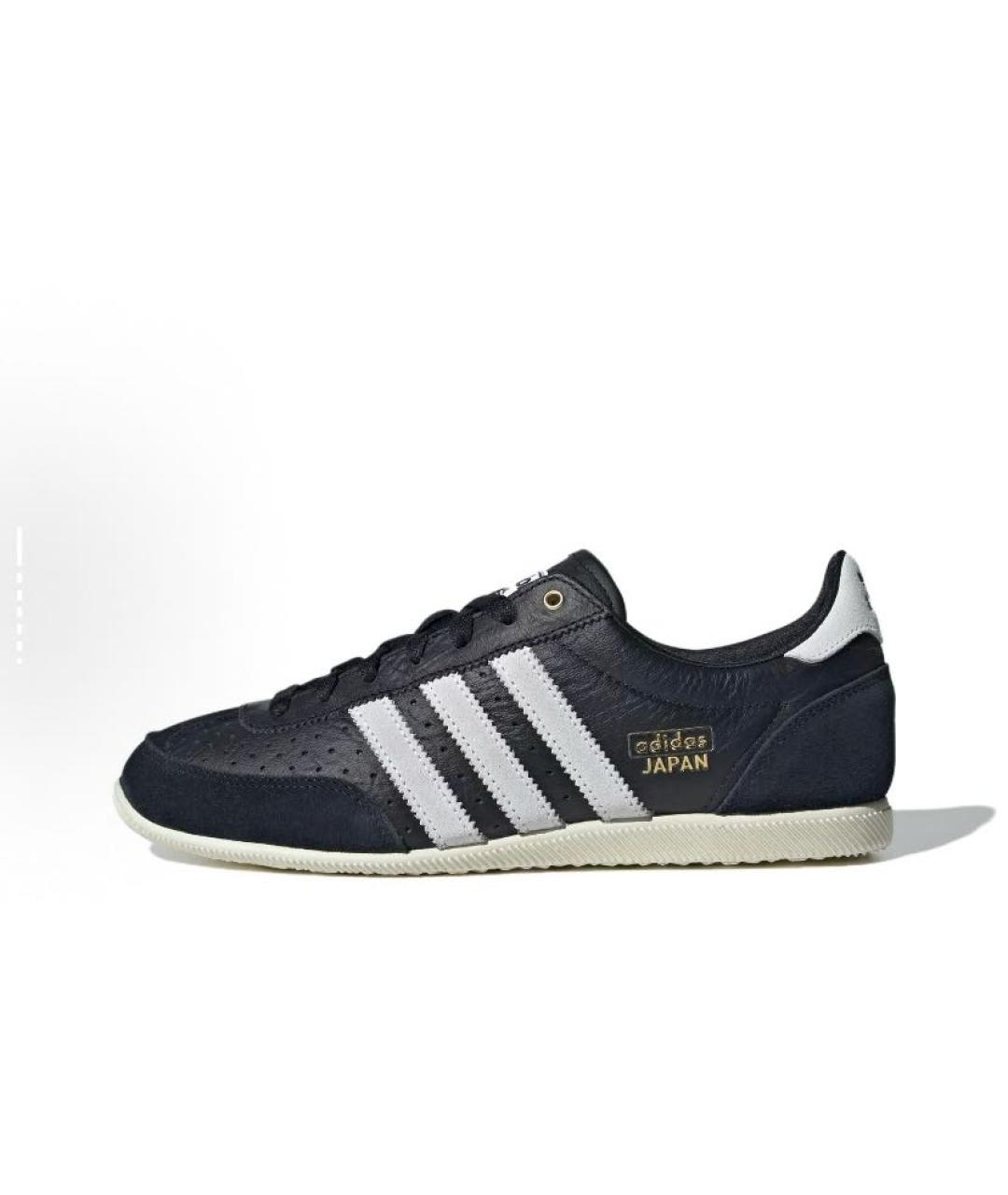 ADIDAS Черные кожаные низкие кроссовки / кеды, фото 3