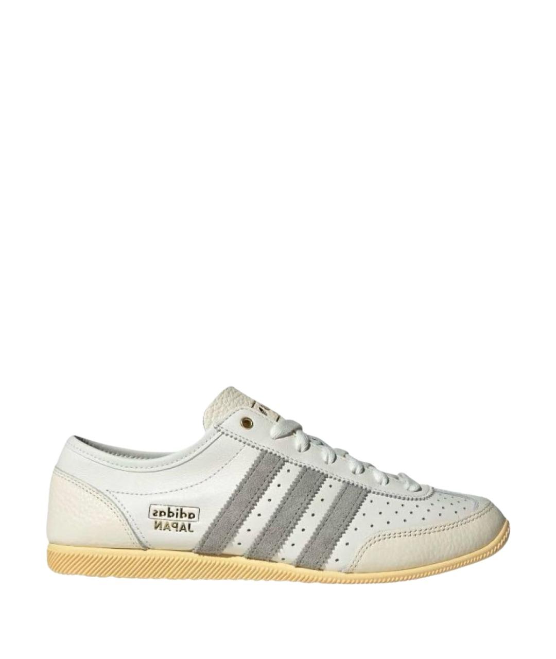 ADIDAS Бежевые кожаные низкие кроссовки / кеды, фото 1