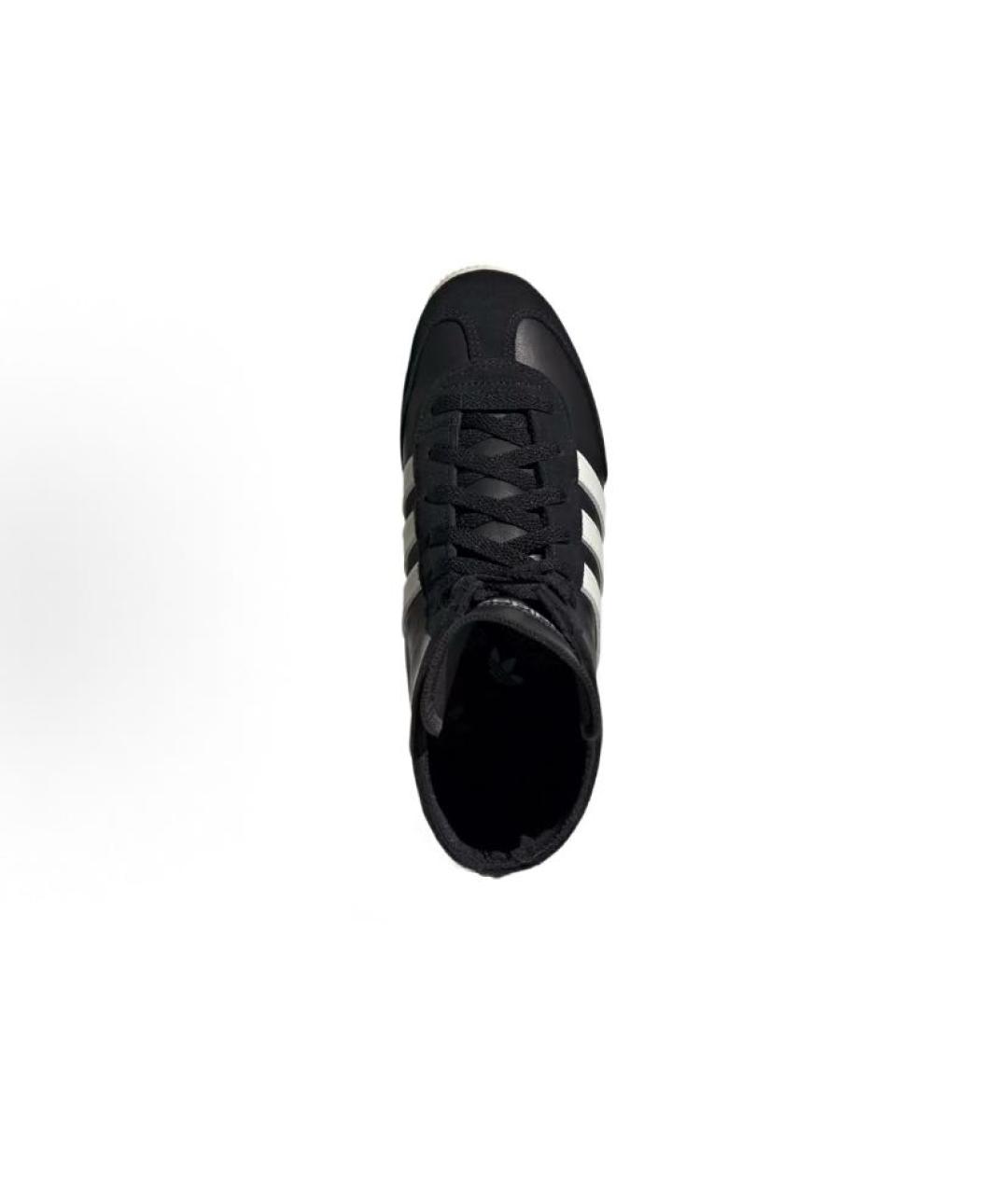 ADIDAS Черные кожаные высокие кроссовки / кеды, фото 3