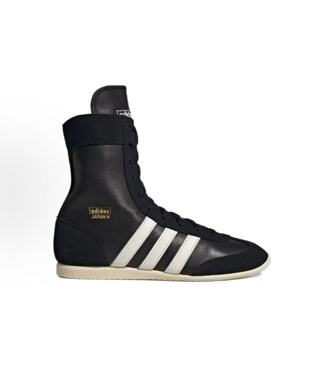 ADIDAS Черные кожаные высокие кроссовки / кеды, фото 5