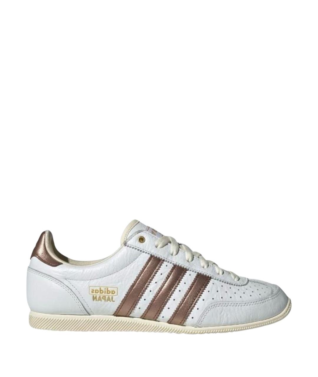 ADIDAS Белые кожаные низкие кроссовки / кеды, фото 1