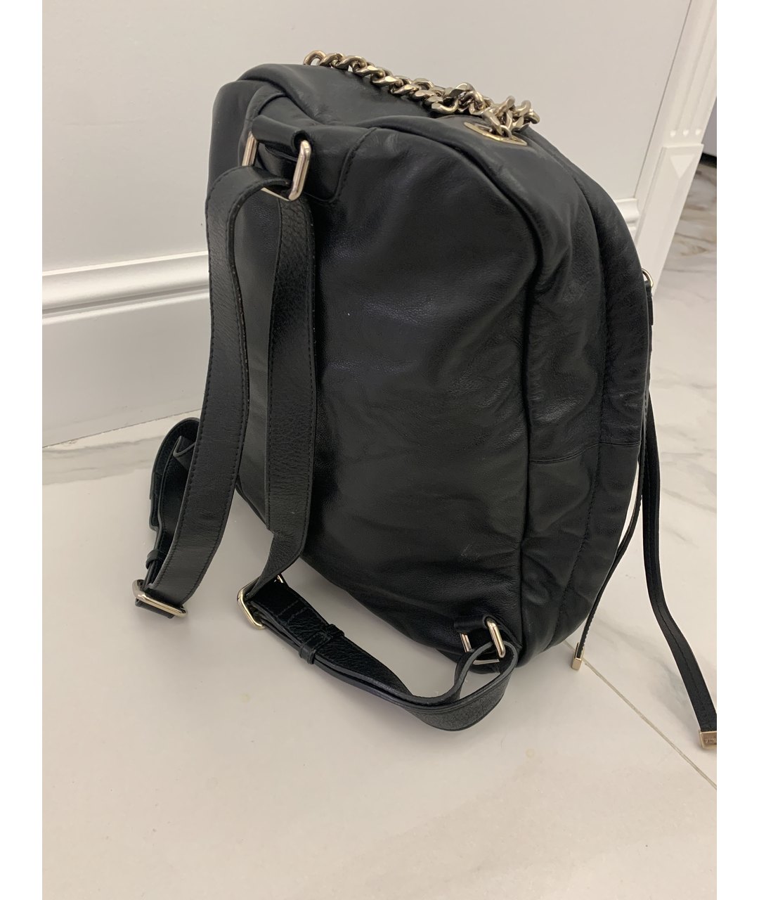 FURLA Черный кожаный рюкзак, фото 3