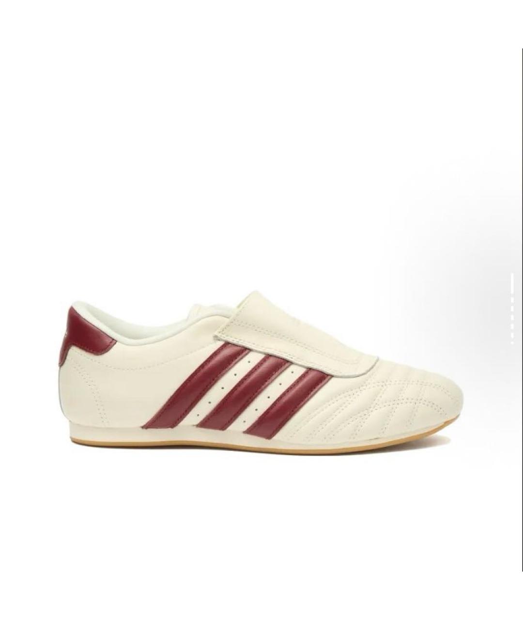 ADIDAS Бежевые кожаные низкие кроссовки / кеды, фото 4