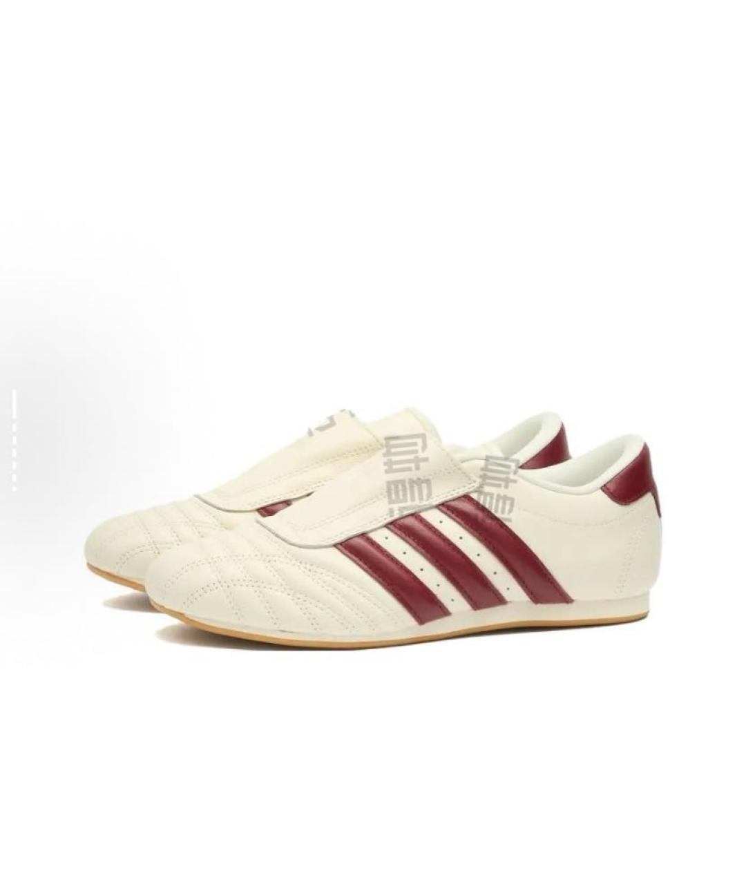 ADIDAS Бежевые кожаные низкие кроссовки / кеды, фото 2