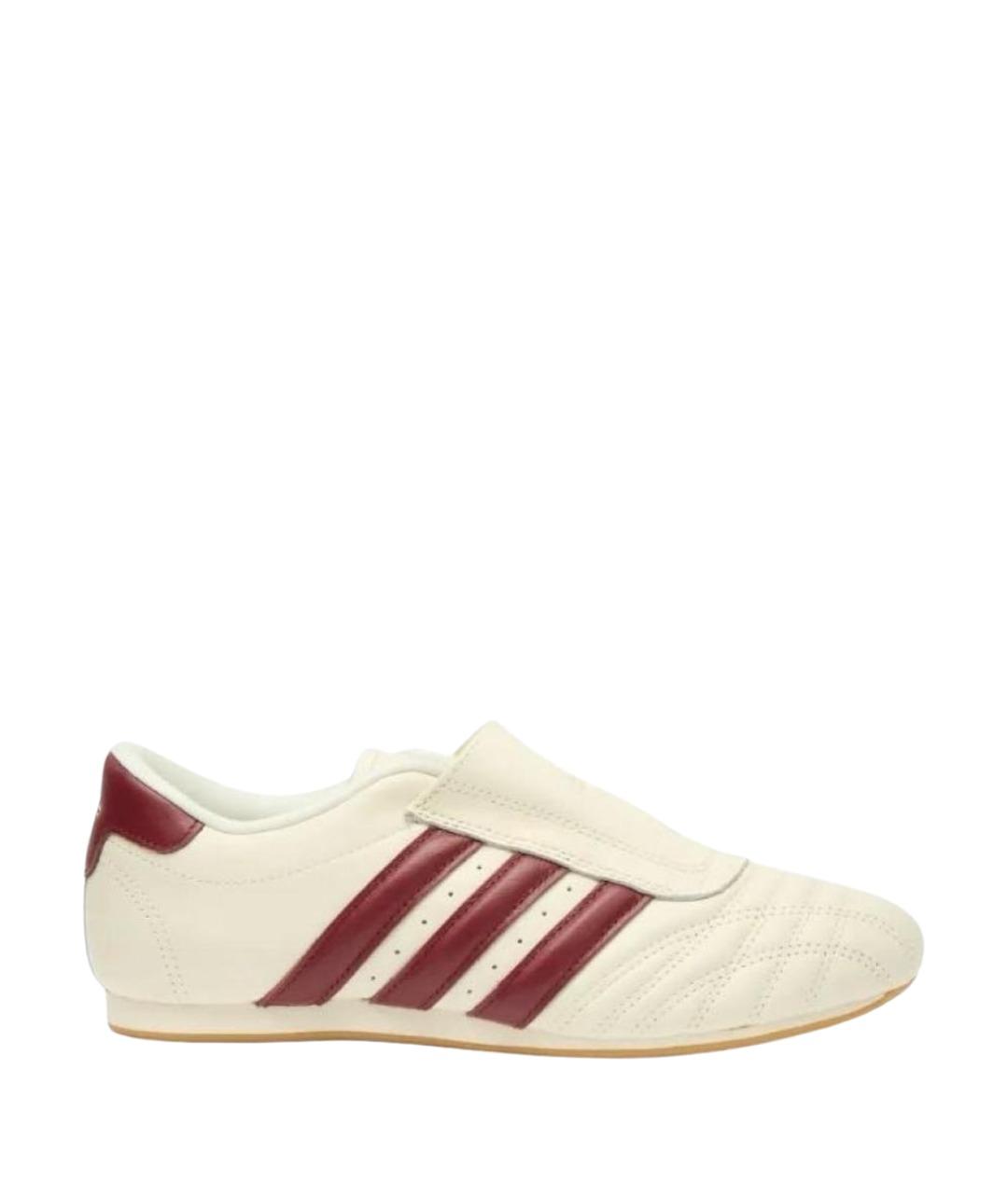 ADIDAS Бежевые кожаные низкие кроссовки / кеды, фото 1