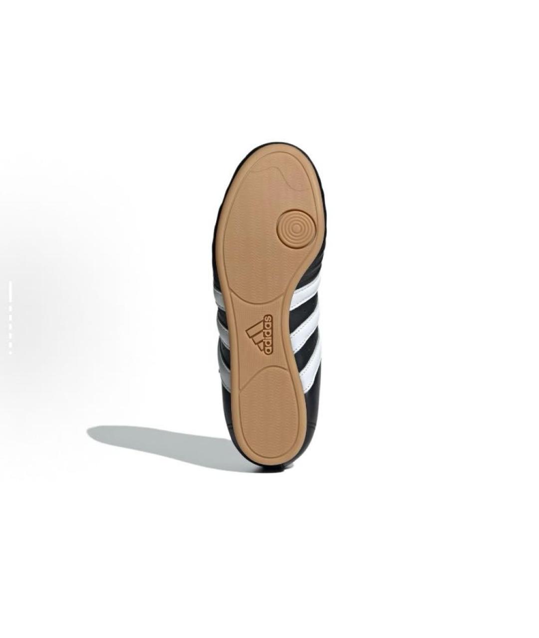 ADIDAS Черные кожаные низкие кроссовки / кеды, фото 4