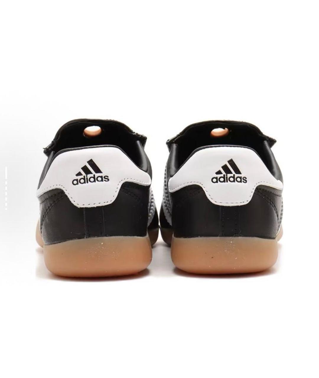 ADIDAS Черные кожаные низкие кроссовки / кеды, фото 3
