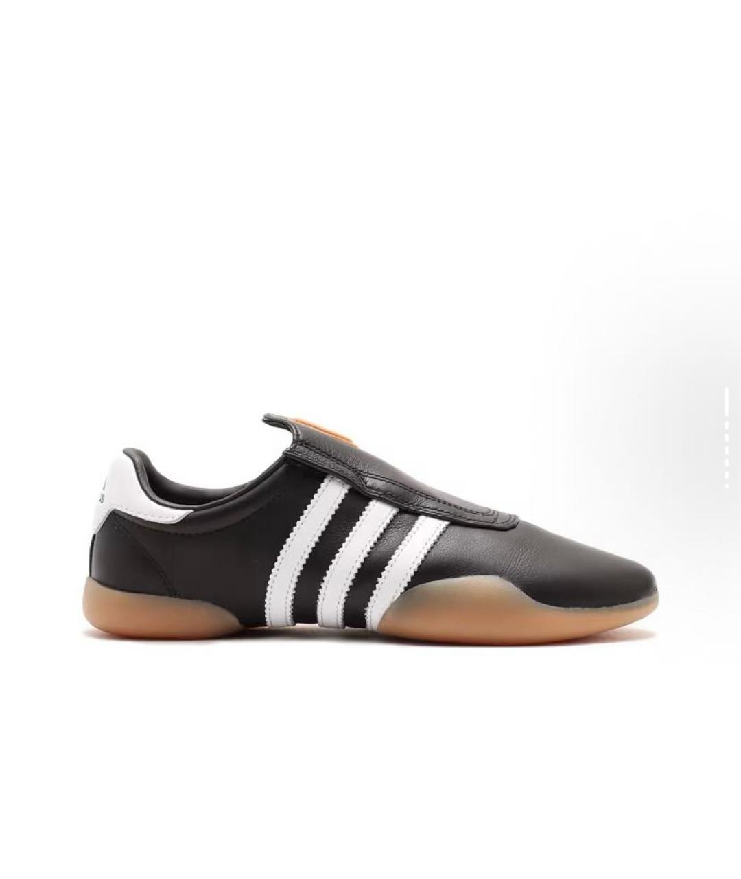 ADIDAS Черные кожаные низкие кроссовки / кеды, фото 4
