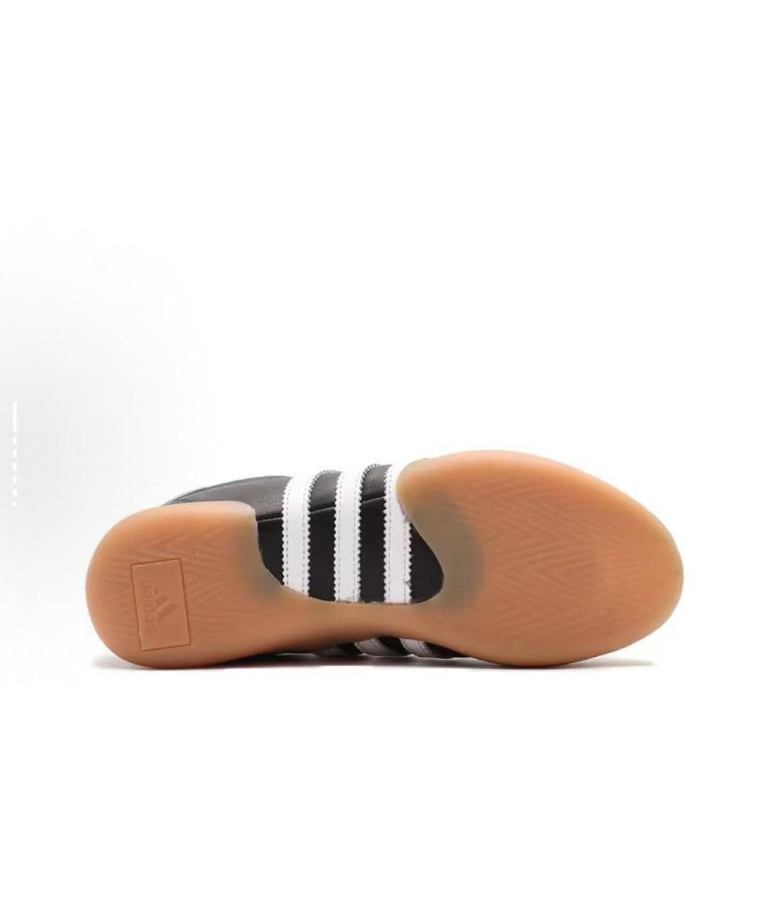 ADIDAS Черные кожаные низкие кроссовки / кеды, фото 2