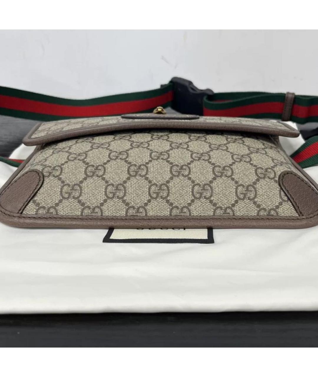 GUCCI Бежевая поясная сумка, фото 4