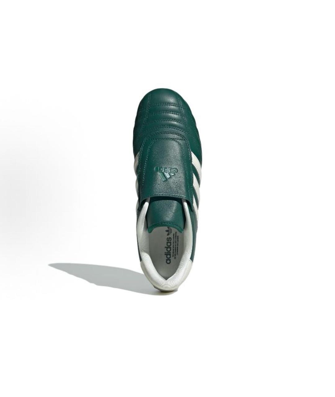ADIDAS Зеленые кожаные низкие кроссовки / кеды, фото 3